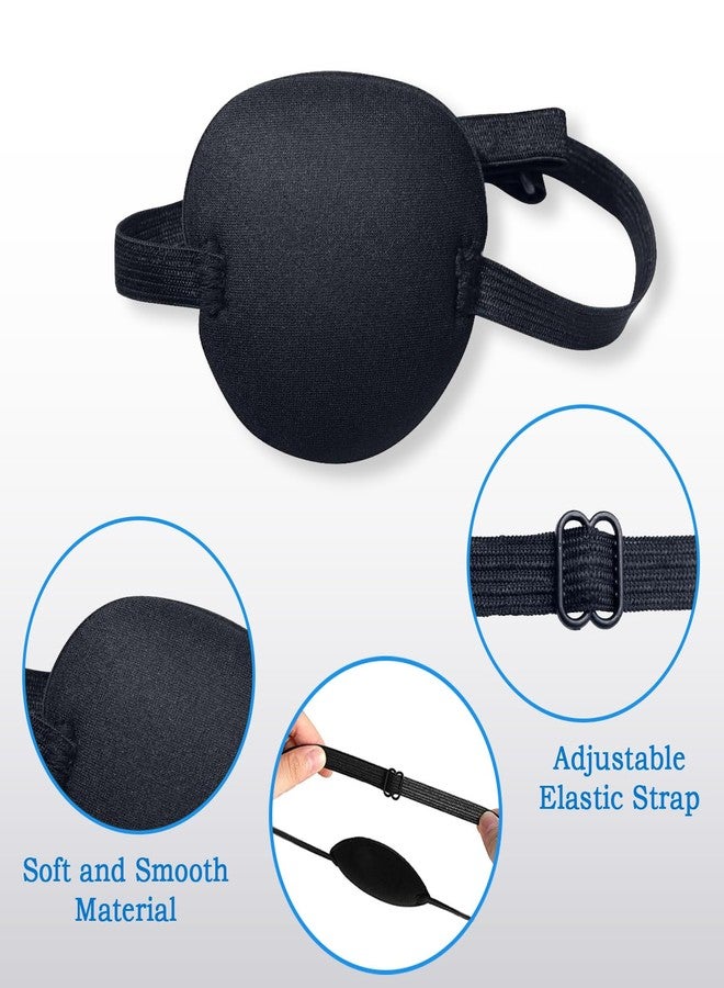 AJICA Adjustable Eye Patches for Kids & Adults, Medical Eye Patches for Amblyopia Lazy Eye Patches for Left or Right Eyes, Black 3D Adjustable Eyepatch | Pirate Patch for Halloween & Christmas (Black, Pack of 1) - Image 5