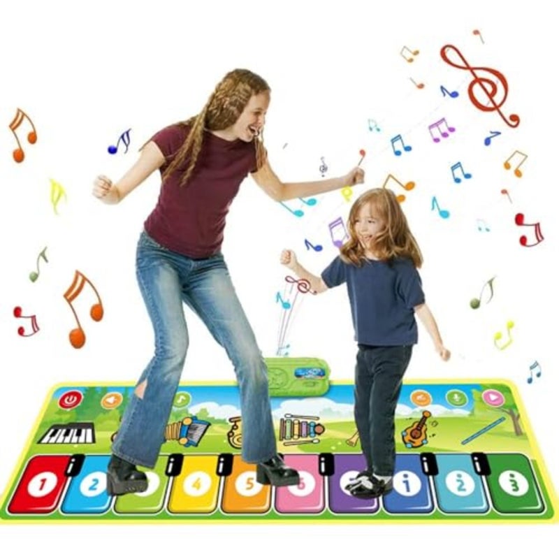 Piano Music Dance Mat, Music Mat For,'s Soft Touch Game Pad With 8 Instrument Sounds, Touch Musical Mat Gift Toys For 2 3 4 5 6 Years Old Boys Girls - Image 1