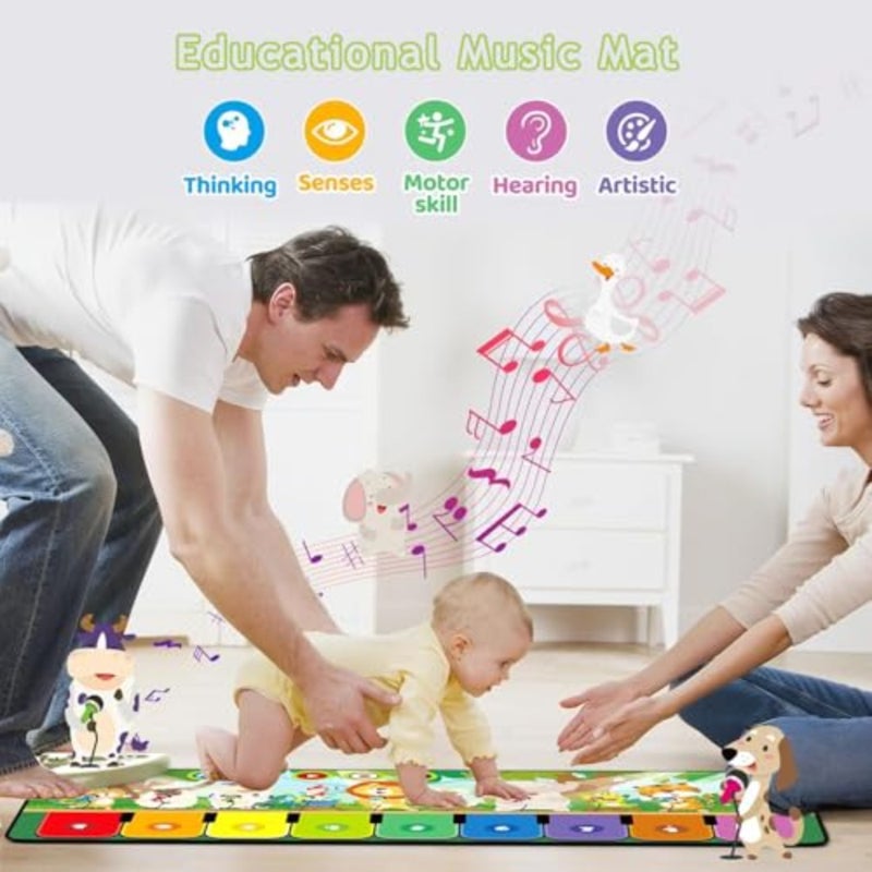 Piano Music Dance Mat, Music Mat For,'s Soft Touch Game Pad With 8 Instrument Sounds, Touch Musical Mat Gift Toys For 2 3 4 5 6 Years Old Boys Girls - Image 2
