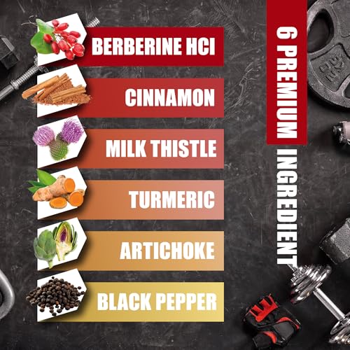 BMVINVOL 2 Pack Berberine HCl- Plus Ceylon Cinnamon, Turmeric, Milk Thistle, Artichoke, Black Pepper, Berberine HCI Root Supplements Pills - Immune System - Image 4