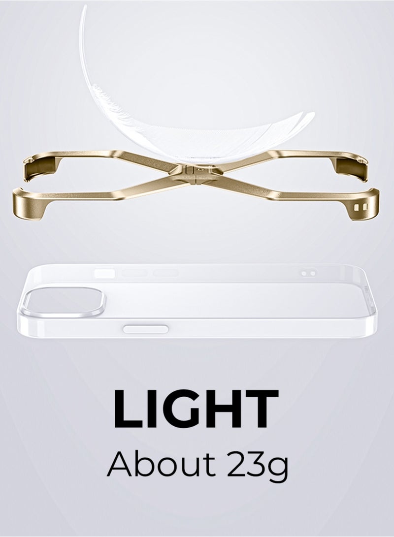 glassology حافظة X-Frame بدون إطار من الألمنيوم لجهاز iPhone 16 Pro Max، إطار من التيتانيوم الذهبي، مضادة للصدمات، لتبديد الحرارة، خفيفة الوزن (أداة مشمولة) - Image 4