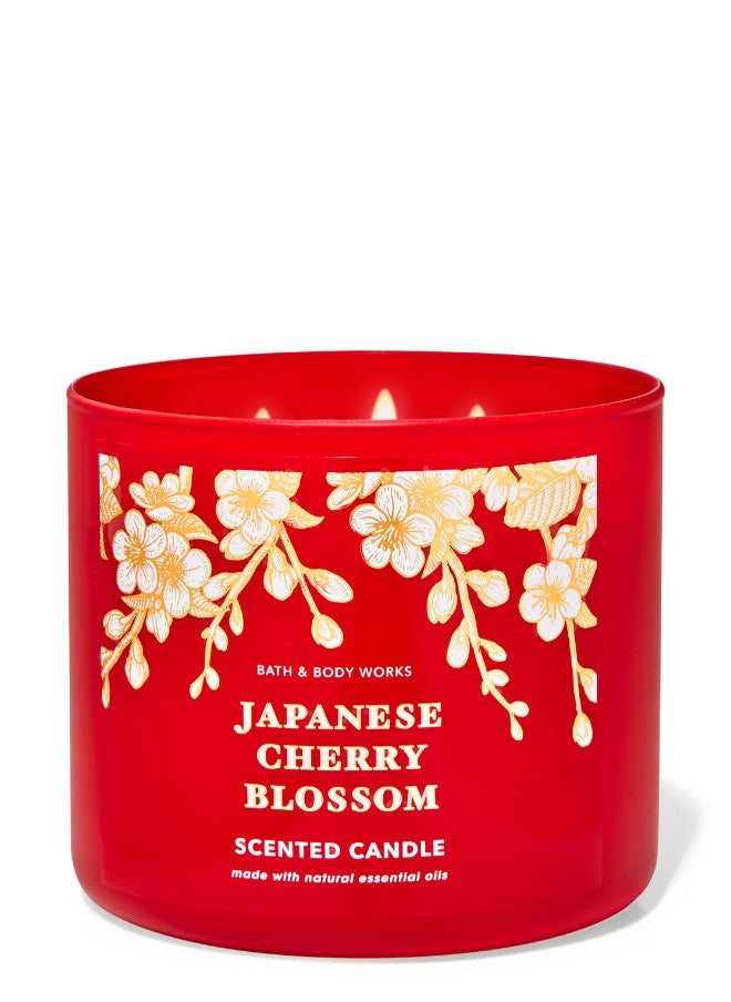 Bath & Body Works - Japanese Cherry Blossom 3-Wick Candle - Image 1