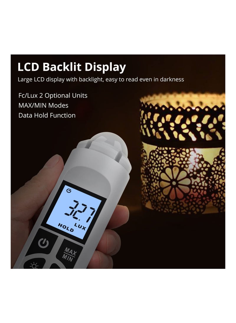 Y&D - Light Meter, Handheld Photometer, Support Max/Min Modes Meter Range up to 200,000 Lux Luxmeter Digital Brightness Measuremen Instrument with LCD Characters Display - Image 1