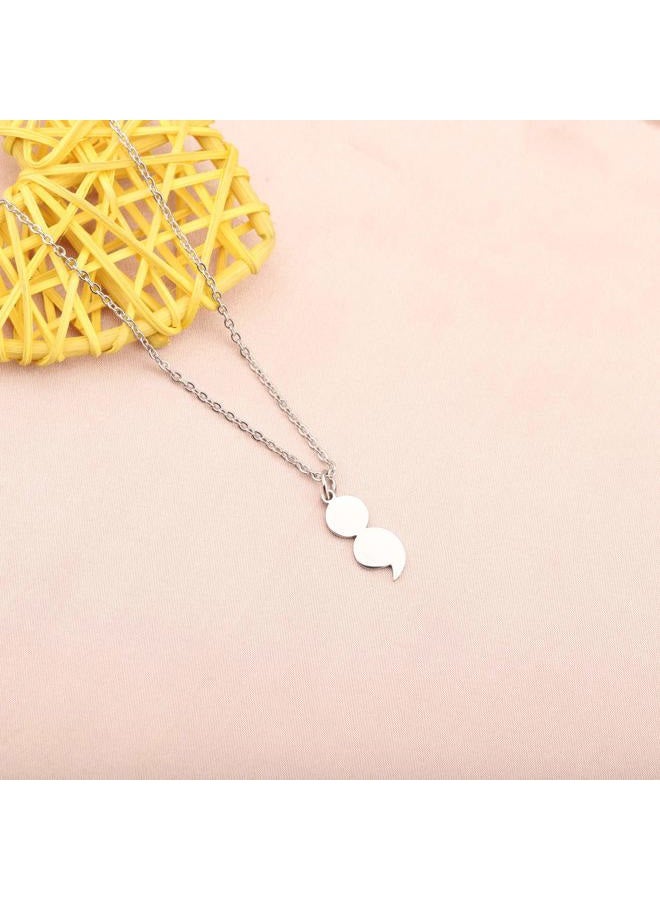 WUSUANED Mental Health Awareness Necklace Semicolon Motivational Pendant Necklace Project Semicolon Jewelry - Image 4