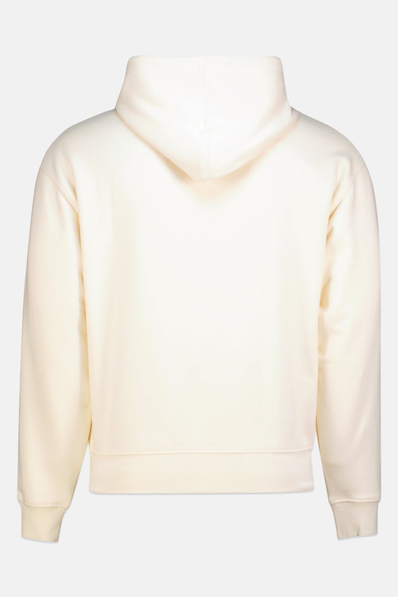 LACOSTE Men Embroidered Logo Long Sleeve Hoodie, Off White - Image 4