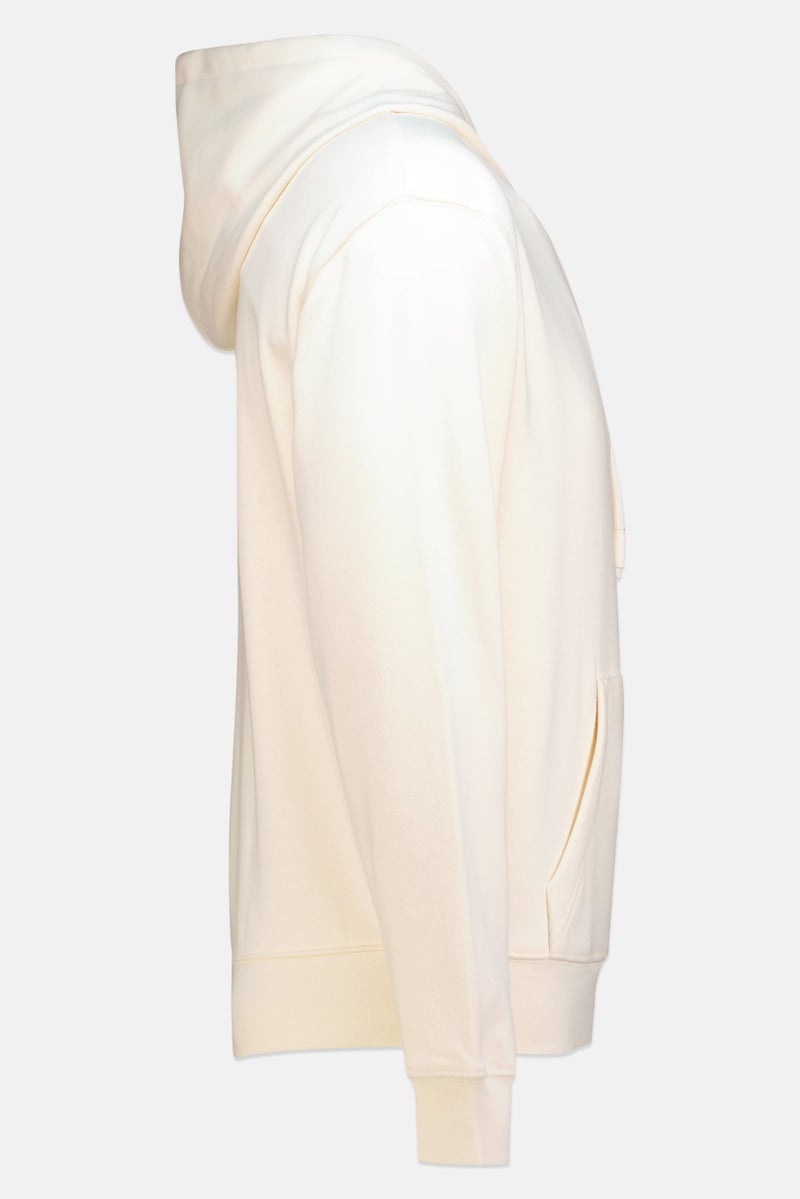 LACOSTE Men Embroidered Logo Long Sleeve Hoodie, Off White - Image 3