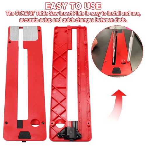 GEAIN STZ6307 Zero Clearance Insert Plate And STA6307 Dado Insert Plate For SKIL 10 In Table Saw TS6307-00 - STZ6307 & STA6307 Combo pack - Image 3