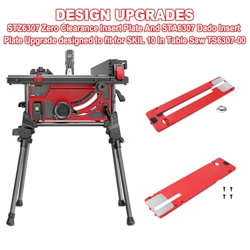 GEAIN STZ6307 Zero Clearance Insert Plate And STA6307 Dado Insert Plate For SKIL 10 In Table Saw TS6307-00 - STZ6307 & STA6307 Combo pack - Image 4