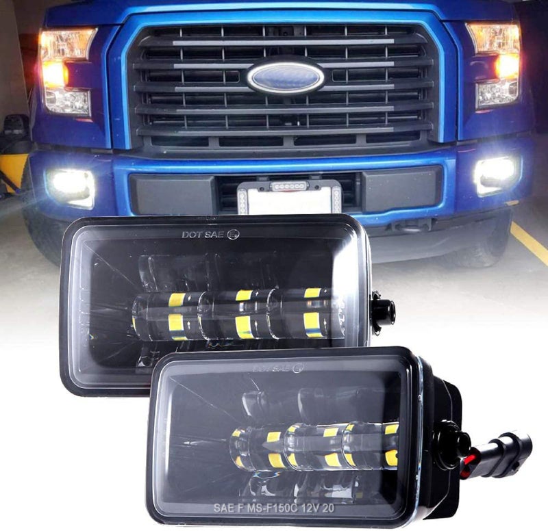 BICYACO Upgrade LED Fog Lights for 2015-2020 Ford F150, 2017-2019 F250 F350 F450 F550 Super Duty, 4 Inch LED Fog Light Assembly Kit,36W Waterproof Bumper Lamps Set-1 Pair - Image 1
