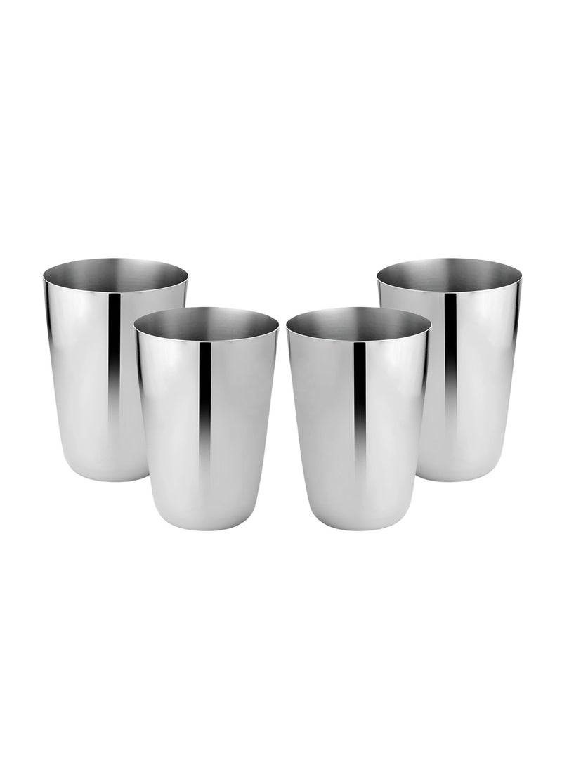 BLACKSTONE Set of 4 Stainless Steel Tumbler Dolphine Glass 350ml  - Image 1