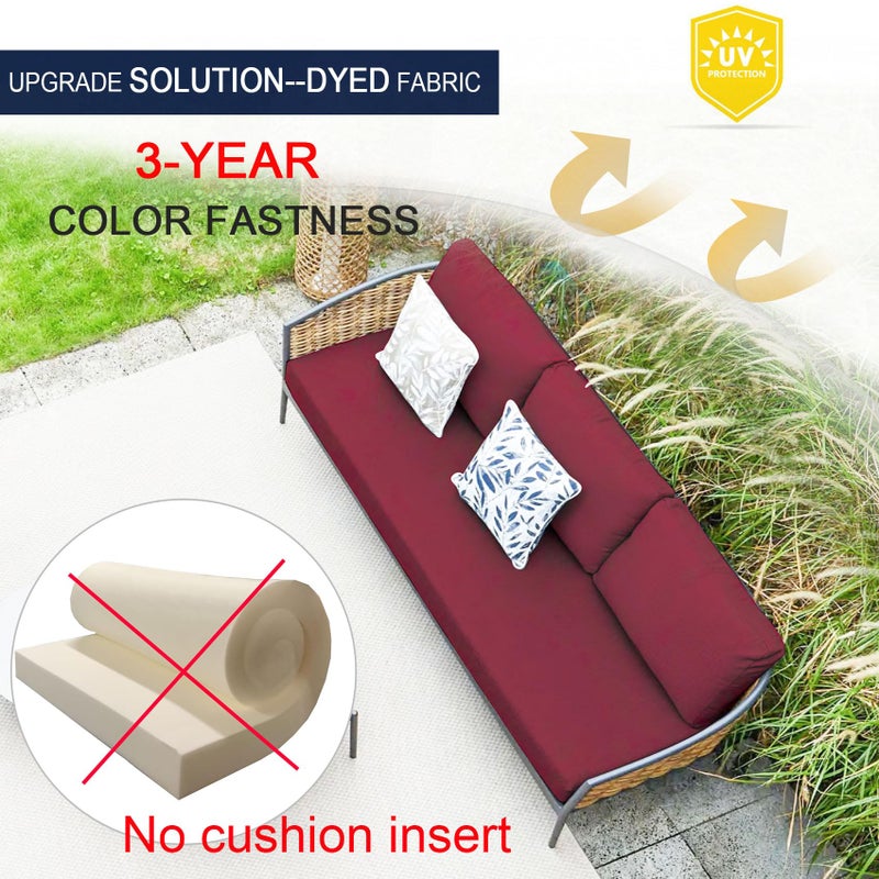 NettyPro Patio Bench Swing Cushion Cover, Outdoor Furniture Cushion Covers Replacement Water Resistant UV Protection Outside Loveseat Cushion Slipcovers with Zipper, 45 x 18 x 3 Inch - Image 3