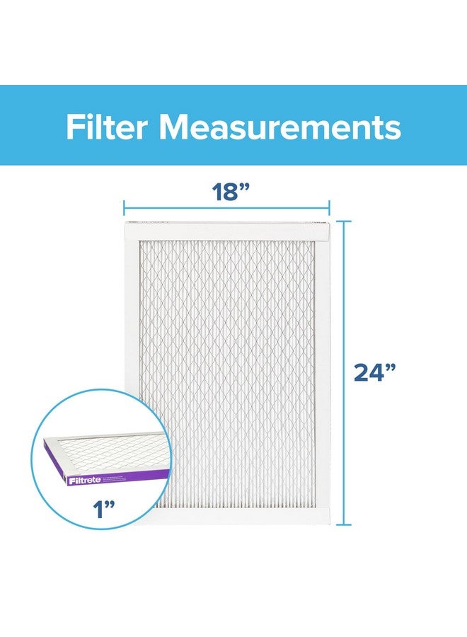 FILTRETE Filtrete 18x24x1 AC Furnace Air Filter, MERV 12, MPR 1500, CERTIFIED asthma & allergy friendly, 3 Month Pleated 1-Inch Electrostatic Air Cleaning Filter, 2-Pack (Actual Size 17.81x23.81x0.78 in)  - Image 1
