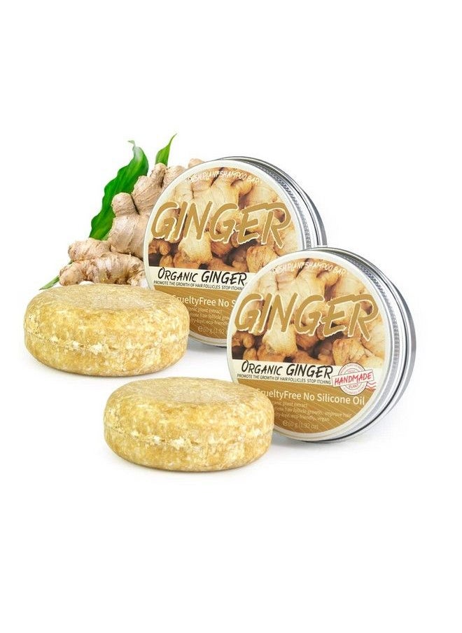 wenfeng 2 Pcs Ginger Hair Regrowth Shampoo BarNatural Organic Ginger Shampoo BarAnti Hair Loss Ginger Shampoo SoapPromotes Hair GrowthAnti-Dandruff And Anti-Itching Ginger Bar Soap  - Image 1