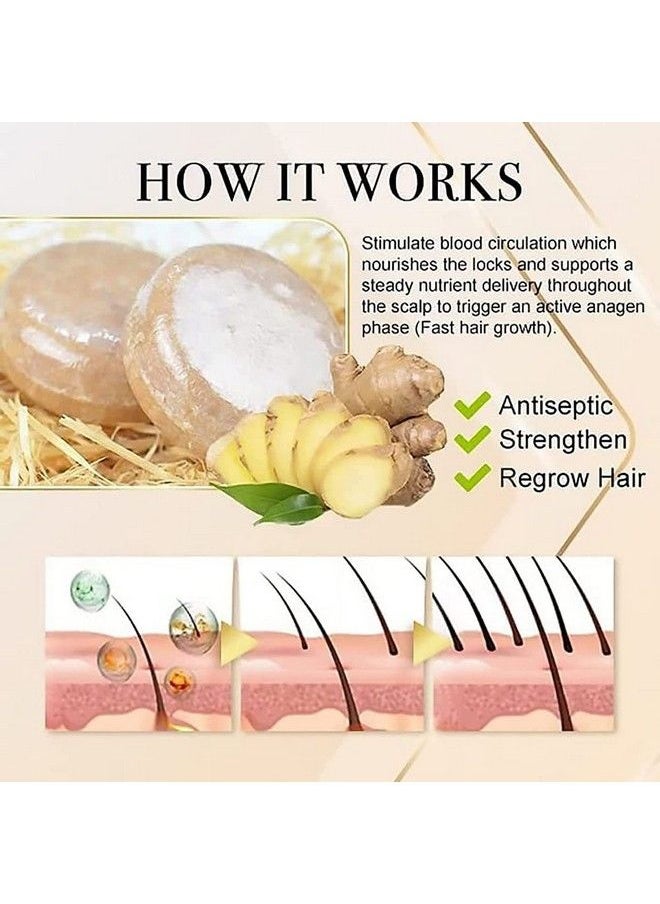 wenfeng 2 Pcs Ginger Hair Regrowth Shampoo BarNatural Organic Ginger Shampoo BarAnti Hair Loss Ginger Shampoo SoapPromotes Hair GrowthAnti-Dandruff And Anti-Itching Ginger Bar Soap  - Image 4