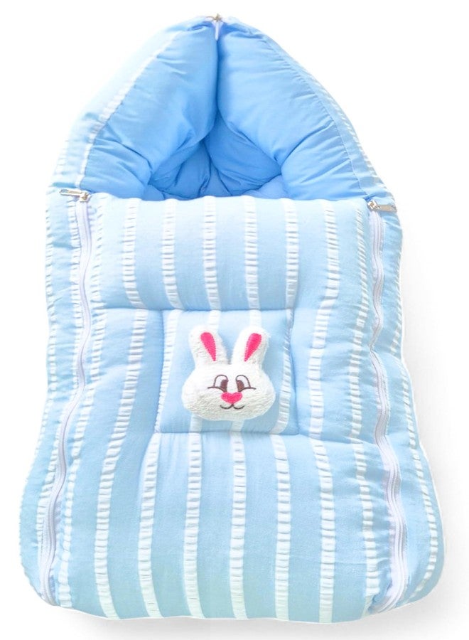 VoiDrop Cotton Baby Sleeping Bag for Newborns Soft & Cozy Infant Carry Nest | Baby Portable Travelling Bed for Baby Carrying & co Sleeping, Unisex Baby Sleeping Bed - Image 1