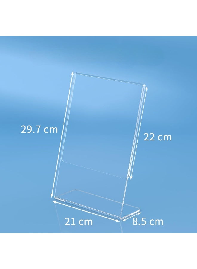 TPGP A4 Acrylic Slant Table Stand: Pack Of 6 Transparent Plexiglass Advertising Stands - Image 3