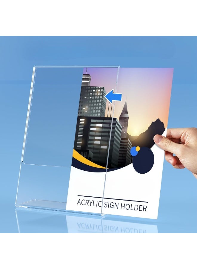 TPGP A4 Acrylic Slant Table Stand: Pack Of 6 Transparent Plexiglass Advertising Stands - Image 4