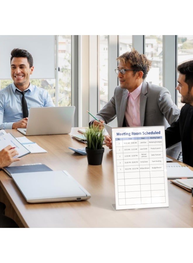 TPGP A4 Acrylic Slant Table Stand: Pack Of 6 Transparent Plexiglass Advertising Stands - Image 2