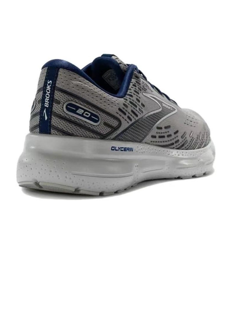 Brooks Glycerin 20 Cushioning Men and Women Running Shoes Gray/Blue  - Image 4