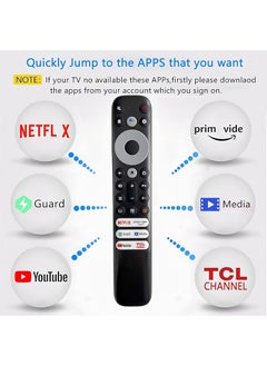 erorex Replacement Tcl Remote Control Rc902V For Tcl Android Tv Mini Led Qled 4K Uhd Smart Tv With Netflix Youtube Guard Media And Tcl Channel No Voice Function  - Image 5