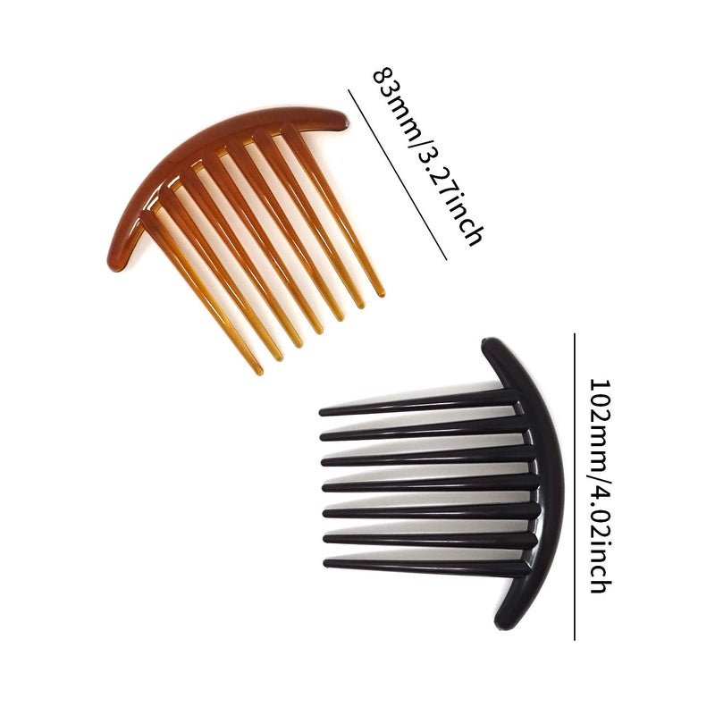 Honbay 6PCS Plastic 7 Tooth French Twist Combs Hair Side Combs Clips Accessory for Women and Girls (4Inch) - Image 2