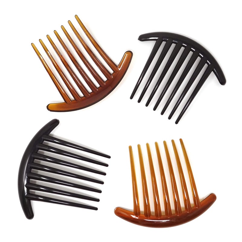 Honbay 6PCS Plastic 7 Tooth French Twist Combs Hair Side Combs Clips Accessory for Women and Girls (4Inch) - Image 4
