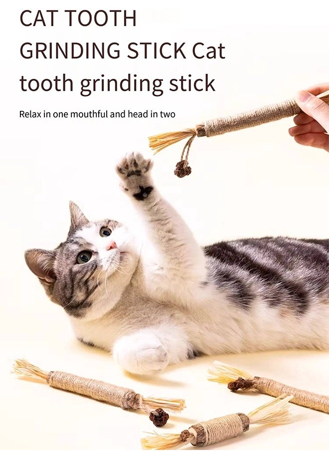 Generic Chew Sticks for Cats 1 pcs Natural Catnip Chew Toys for Kittens Teeth Cleaning Dental Care Increase Appetite Calm Cat Anxiety and Stress Cat Dental Toy  - Image 3