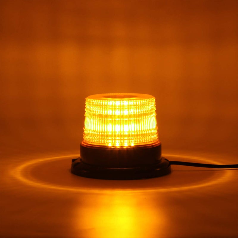 LINKITOM LED Strobe Light, 12V-24V Amber 40 LED Warning Safety Flashing Beacon Lights with Magnetic and 16 ft Straight Cord for Vehicle Forklift Truck Tractor Golf Carts UTV Car Bus - Image 2