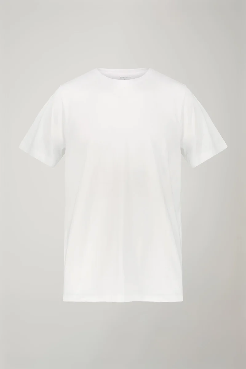 Doppelganger White Men' round neck t-shirt 100% cotton regular fit - White for Men | Best Price UAE