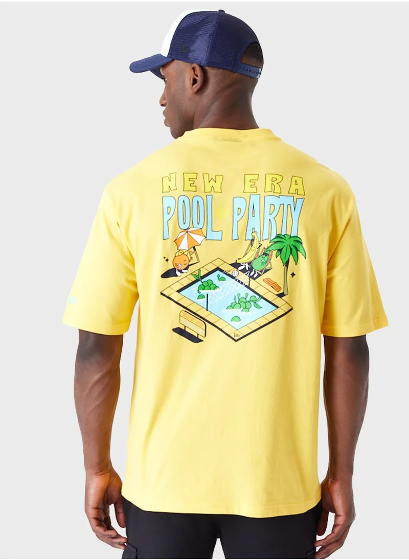 NEW ERA Fruit Graphic Oversized T-Shirt
