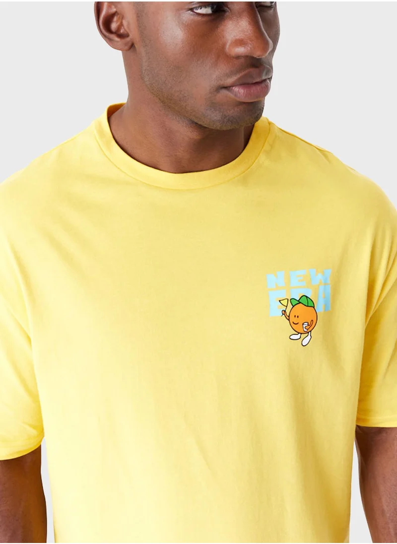 NEW ERA Fruit Graphic Oversized T-Shirt