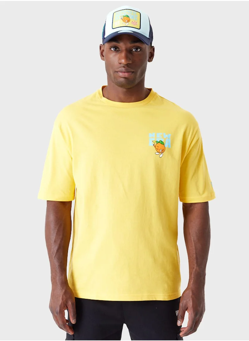 NEW ERA Fruit Graphic Oversized T-Shirt
