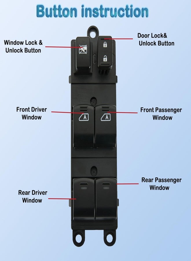 ZAPOSTS Power Window Switch Fits for Nissan Pathfinder 2007-2012,4-Door Front Left Driver Side Control Door vidrios Master Switch OEM 25401-ZL10A, 25401-ZL10B, 25401-ZL10C - Image 5