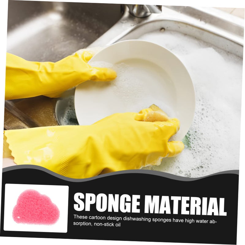4Pcs Kitchen Cleaning Sponge Set Random Color for Utensils Dishes Sink - Image 3