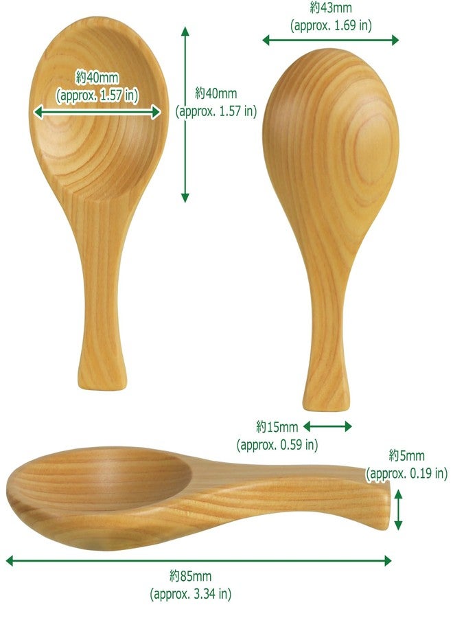 Morikuru Hinoki Tea Scoop 3.34 in (85mm), Matcha Scoop, Tea and Coffee Scoop, Made in Japan - Image 2