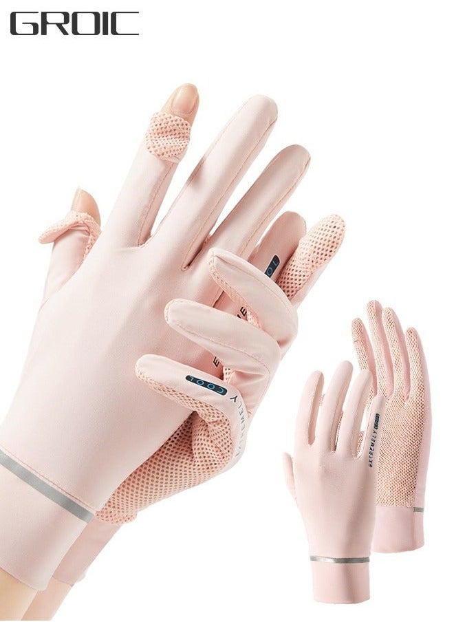 GROIC Women Sunblock Gloves Non Slip UV Sunscreen Protection Touchscreen Driving for Women, Summer Gloves, Outdoor Equipment  - Image 1