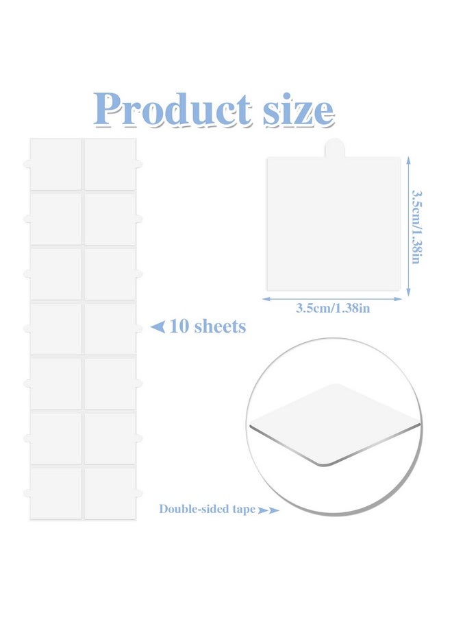 Prudiut - 140 Pack Double Sided Tape For Acoustic Panels, Transparent Acoustic Foam Adhesive Heavy Duty Wall Mounting Squares For Sound Proof Foam Panels, 1.4 Inch - Image 1