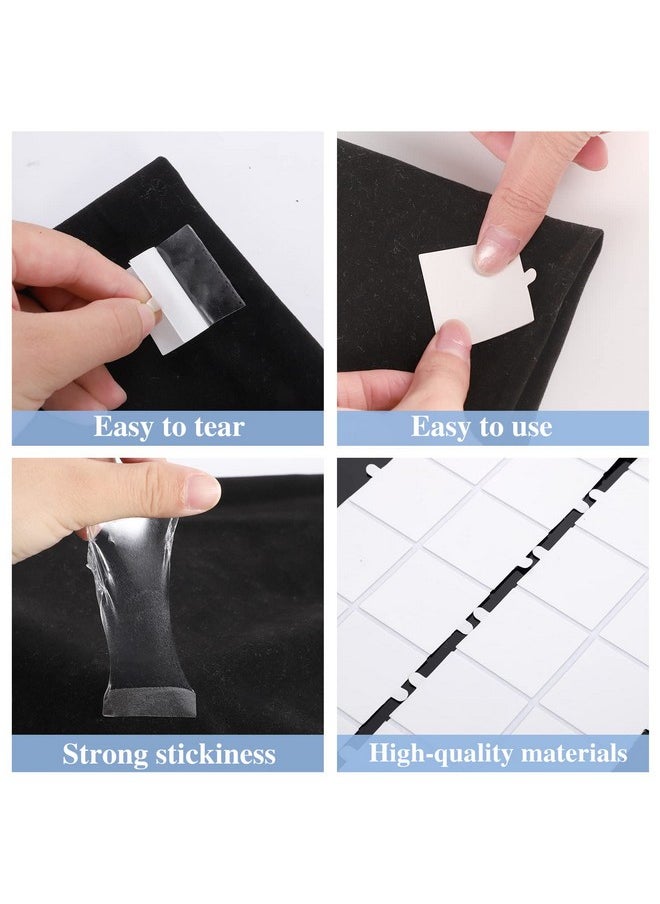 Prudiut - 140 Pack Double Sided Tape For Acoustic Panels, Transparent Acoustic Foam Adhesive Heavy Duty Wall Mounting Squares For Sound Proof Foam Panels, 1.4 Inch - Image 1