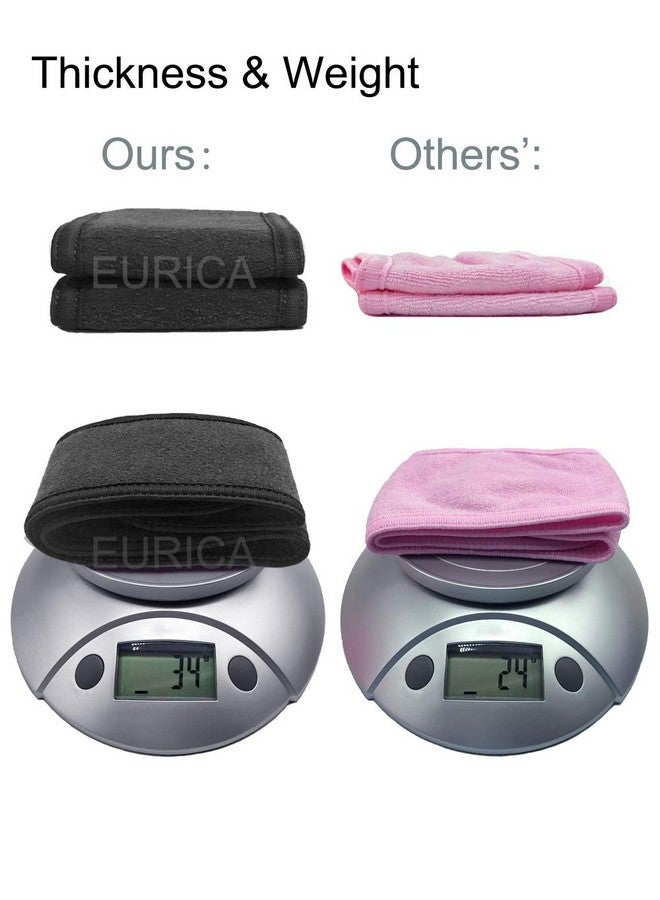 EUICAE Spa Headband Hair Wrap Pack Of 5 All Black Sweat Headband Head Wrap Hair Towel Wrap Nonslip Stretchable Washable Makeup Headband For Face Wash Facial Treatment Sport Fits - Image 2