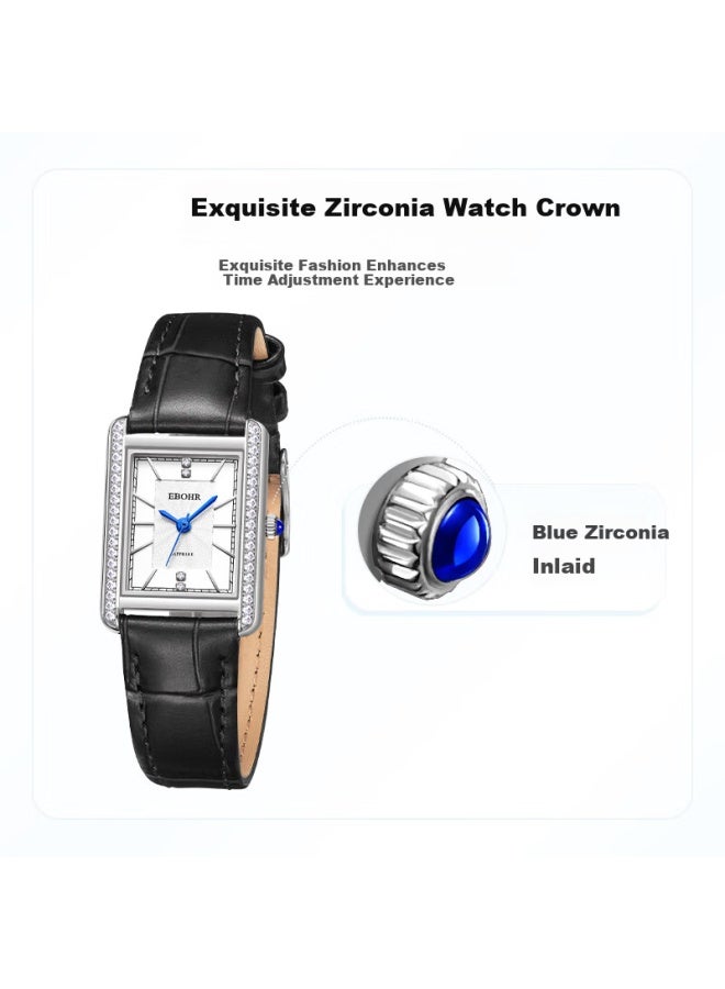 Ebohr Women's Watch, Kana Series Retro Square Watch, Holiday Gift, New Year And New Year Quartz Women's Watch 51711446 - Image 3