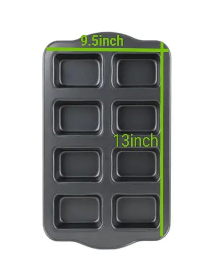 SHOAIB Mini loaf pan Rectangle Shape 8 - Cavity Baking Tray for Brownie Cake and Rectangle Shape Muffins Cupcakes Loaf Bread Baking pan - Image 5
