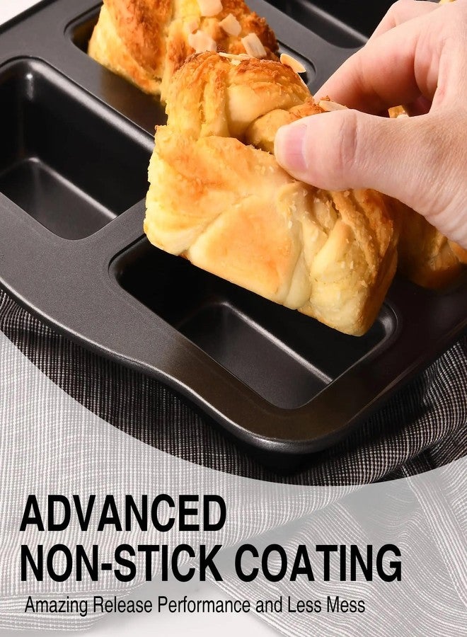 SHOAIB Mini loaf pan Rectangle Shape 8 - Cavity Baking Tray for Brownie Cake and Rectangle Shape Muffins Cupcakes Loaf Bread Baking pan - Image 3