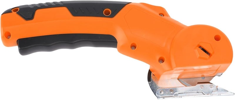 Drfeify Cordless Electric Scissor Aluminum Alloy Cardboard Cutter 1500mAh Rechargeable Portable Fabric and Leather Cutting Tool for Crafts Gift Wrapping Home Classroom Use (Orange) - Image 1