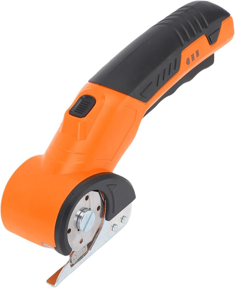 Drfeify Cordless Electric Scissor Aluminum Alloy Cardboard Cutter 1500mAh Rechargeable Portable Fabric and Leather Cutting Tool for Crafts Gift Wrapping Home Classroom Use (Orange) - Image 3