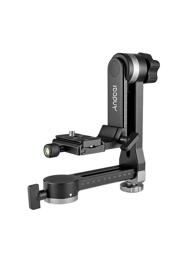 ANDOER - Heavy Duty 360°Panoramic Gimbal Tripod Head Aluminum Alloy 15kg/33lbs Load Capacity with 1/4 Inch & 3/8 Inch Screw Quick Release Plate Bubble Level for DSLR Cameras - Image 1