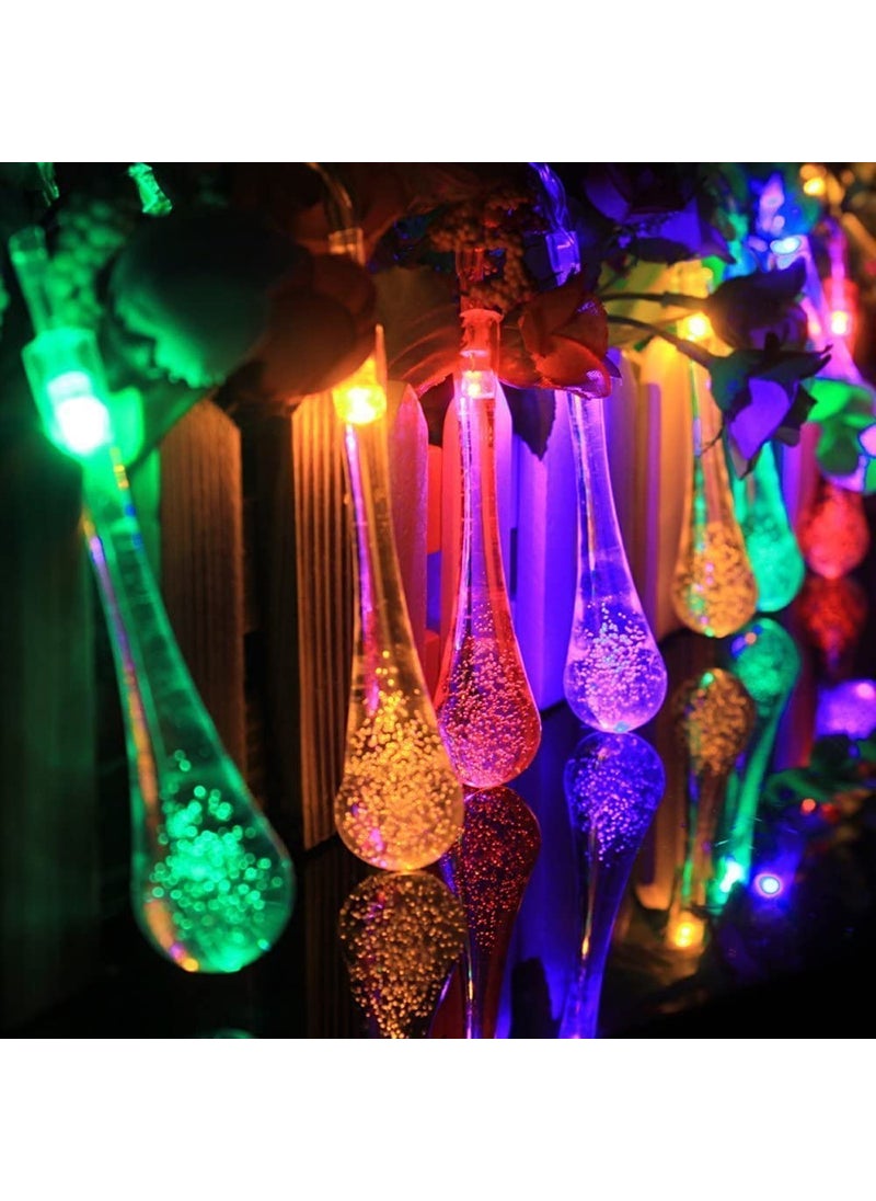 Generic Grab Smart Serial String Lights for Decoration 14 LED Rain Drop Fairy Lights Waterproof Indoor Outdoor for Home Decoration Christmas DecorationParty 10 Feet Multicolor  - Image 2