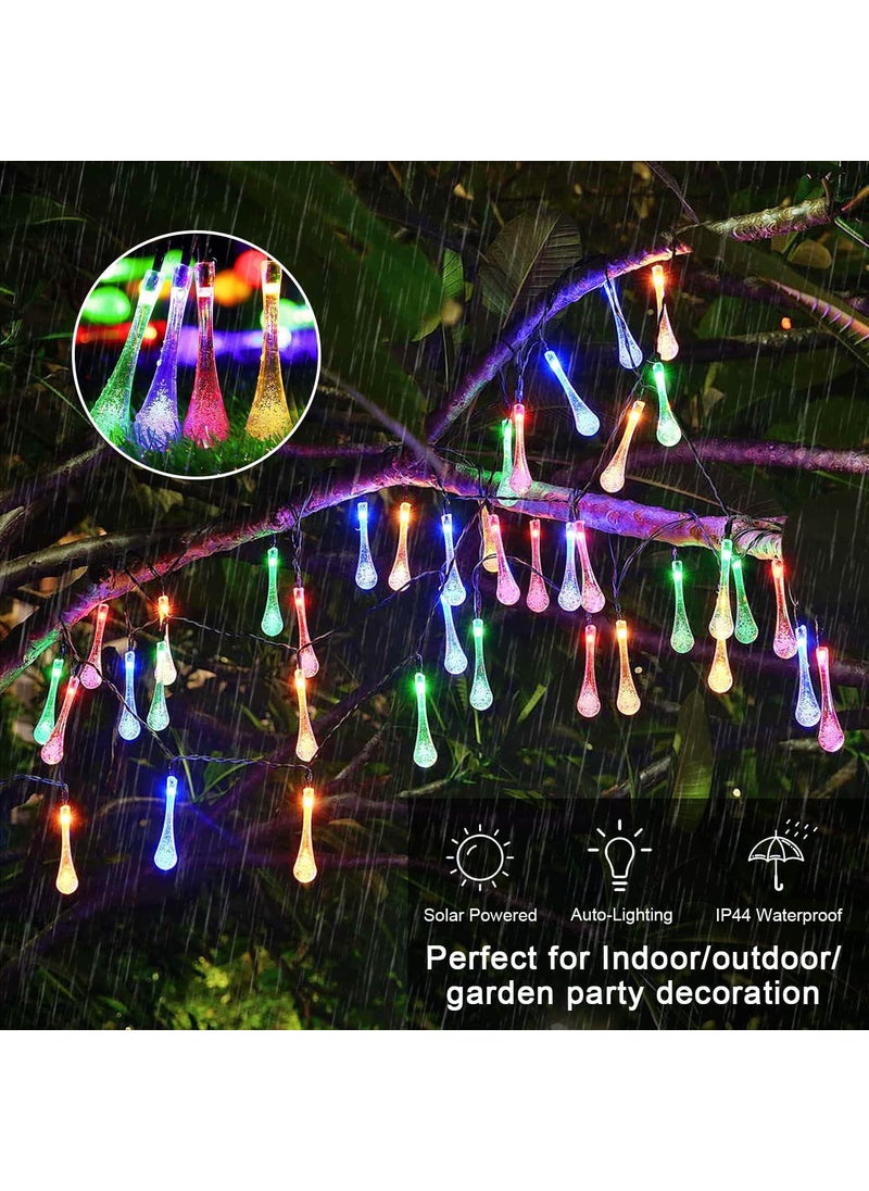 Generic Grab Smart Serial String Lights for Decoration 14 LED Rain Drop Fairy Lights Waterproof Indoor Outdoor for Home Decoration Christmas DecorationParty 10 Feet Multicolor  - Image 3