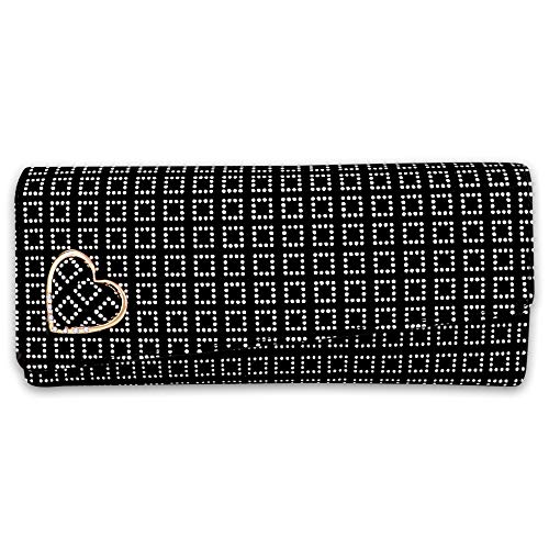 ALSU Women's Black Hand Clutch Wallet Purse_GDU-011BW - Image 3