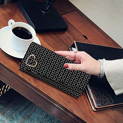 ALSU Women's Black Hand Clutch Wallet Purse_GDU-011BW - Image 2
