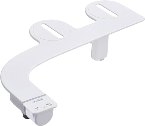 Brondell SS150W SimpleSpa Thinline Essential Bidet Attachment for Toilet Seats with Adjustable Water Pressure Side Arm Control Thin Profile White Single Nozzle - Image 1